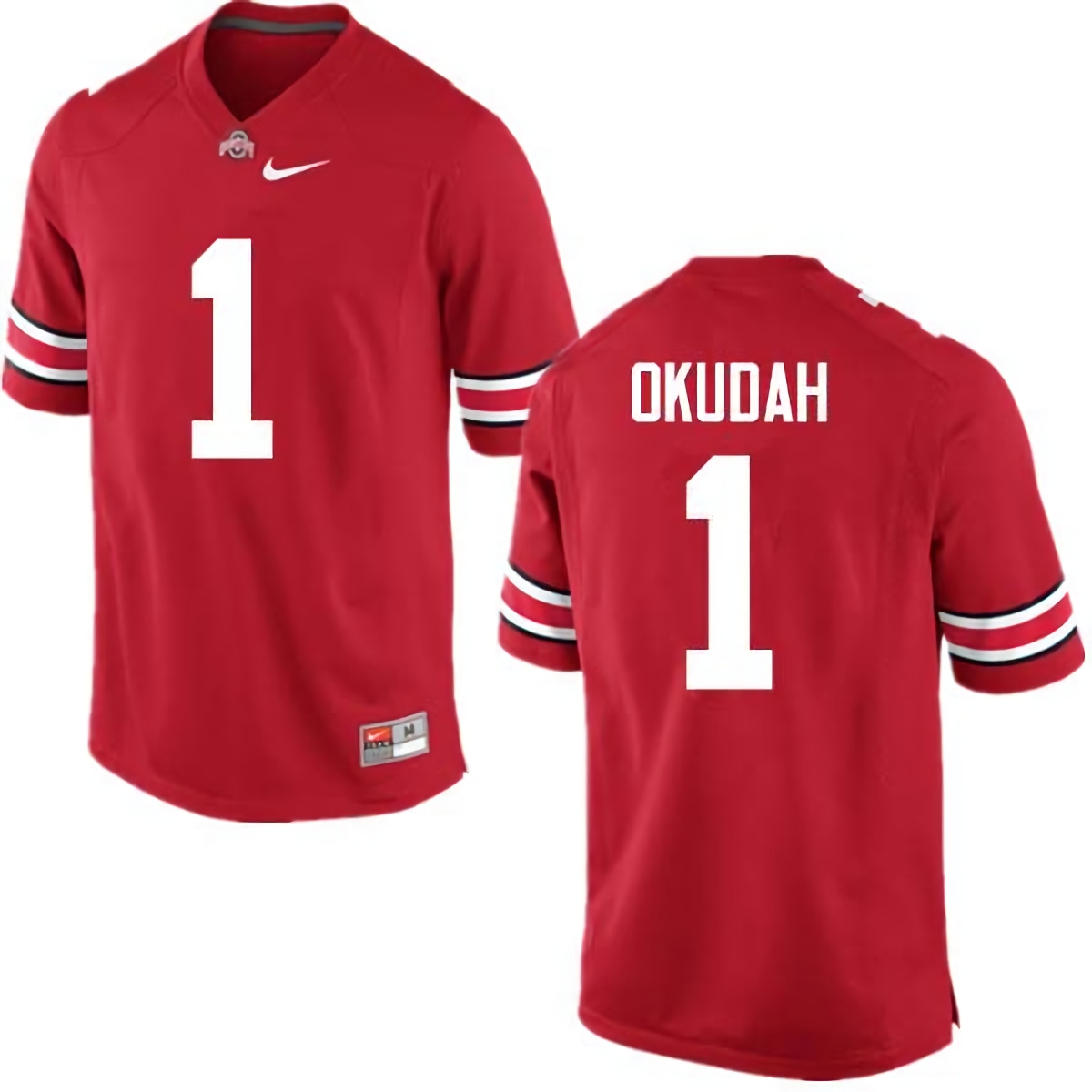 Jeffrey Okudah Ohio State Buckeyes Men's NCAA #1 Nike Red College Stitched Football Jersey EFB1556XW